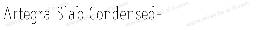 Artegra Slab Condensed字体转换